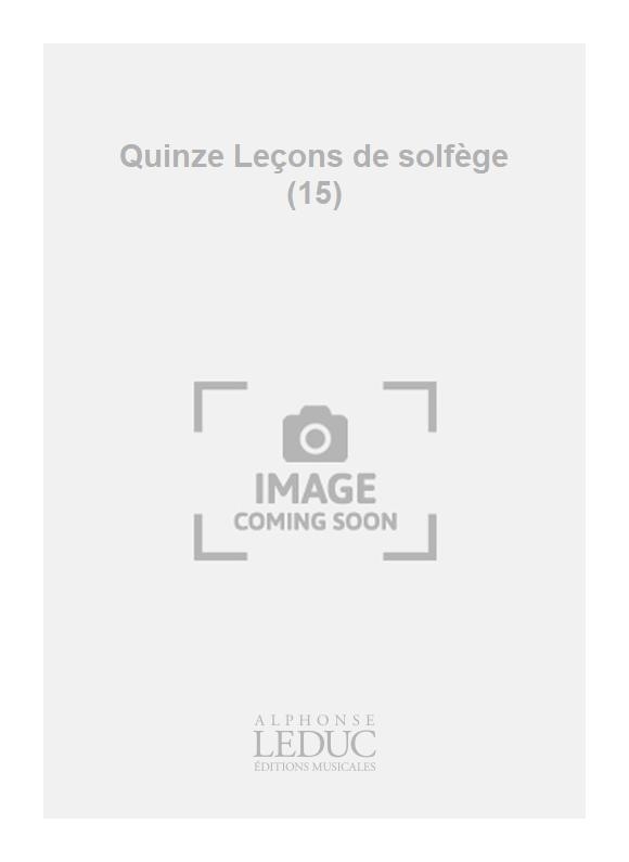 Vorderes Coverbild 15 Lecons de solfege - sans Accompagnement - C