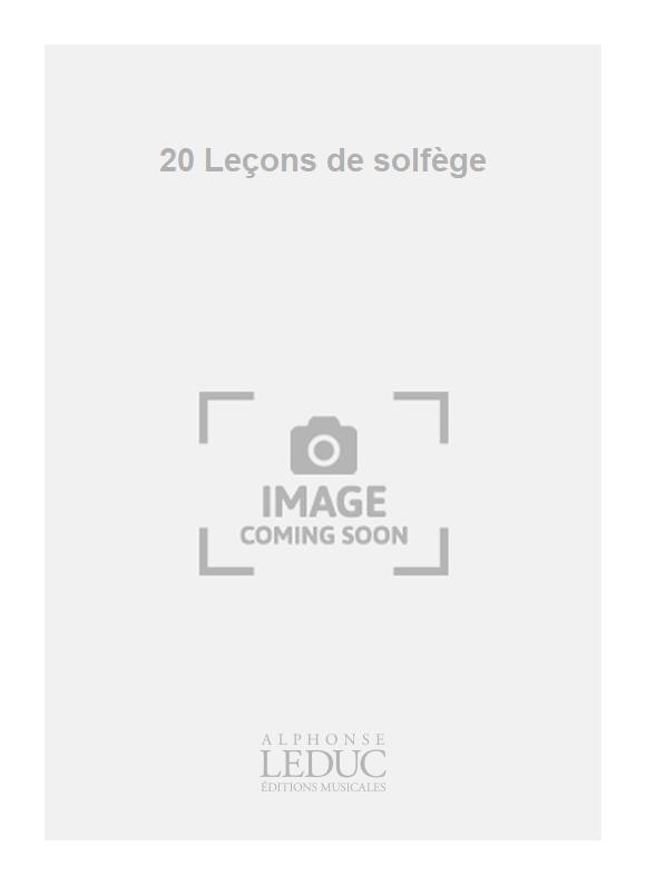 Vorderes Coverbild 20 Lecons de solfege - sans Accompagnement - B