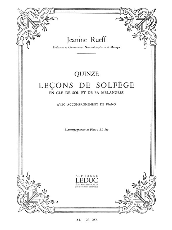 Vorderes Coverbild 15 Lecons de solfege - avec Accompagnement de Piano