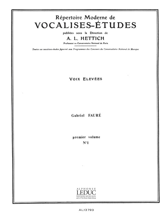 Vorderes Coverbild Vocalise Etude Nr. 1