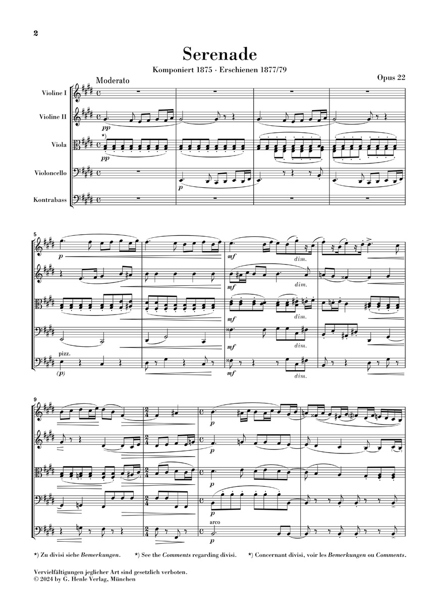 Anderes Coverbild Serenade E-Dur op. 22