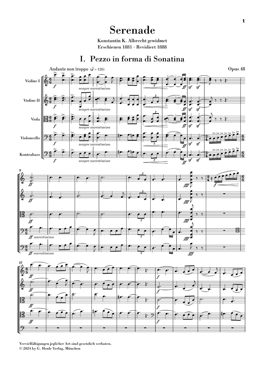 Anderes Coverbild Serenade C-dur op. 48