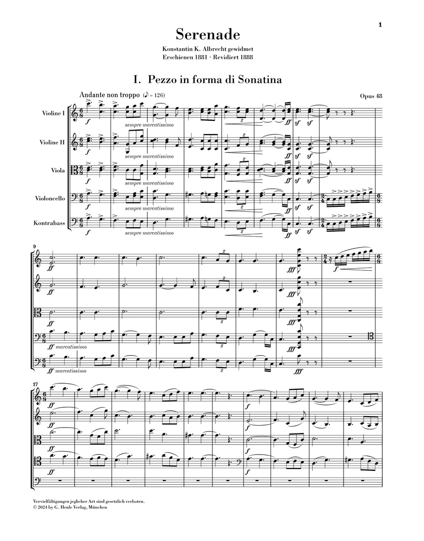 Anderes Coverbild Serenade C-dur op. 48