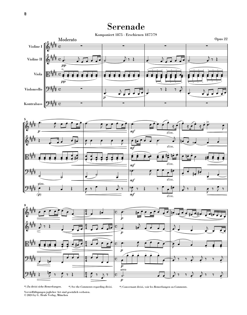 Anderes Coverbild Serenade E-dur op. 22