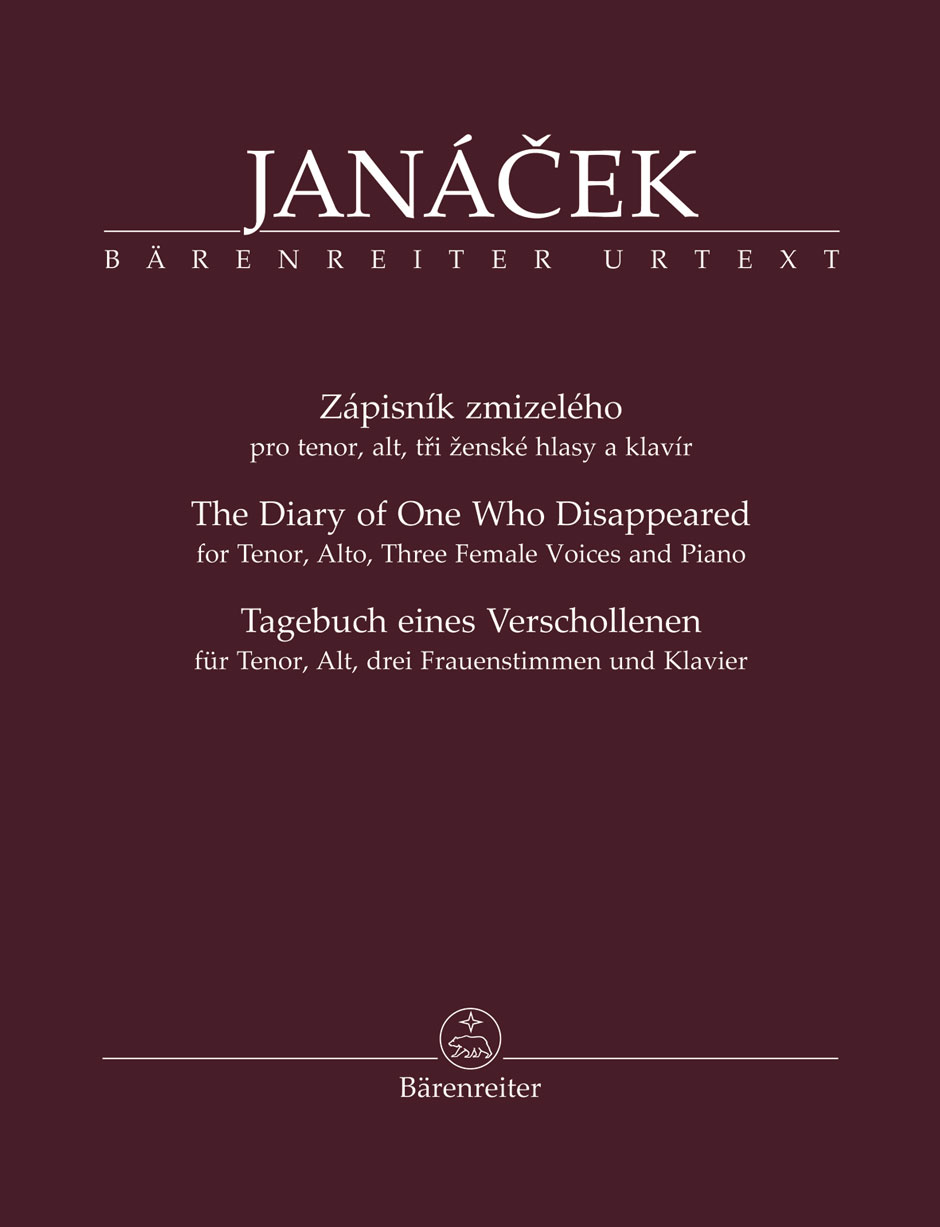 Vorderes Coverbild Zápisník zmizelého (The Diary of One Who Disappeared / Tagebuch eines Verschollenen) für Tenor, Alt, drei Frauenstimmen und Klavier