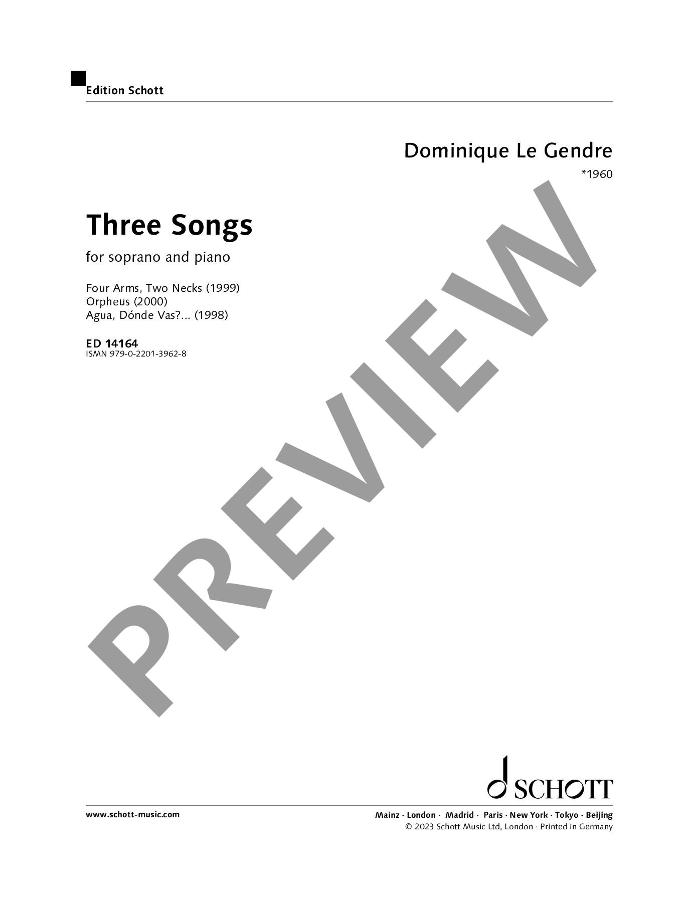 Anderes Coverbild Three Songs