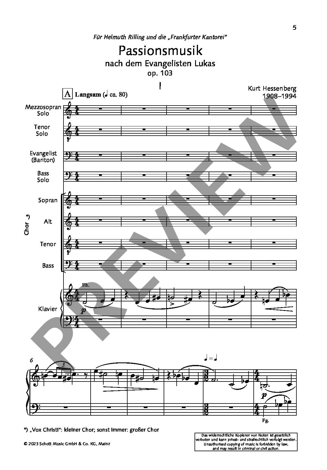 Anderes Coverbild Lukas-Passion op. 103