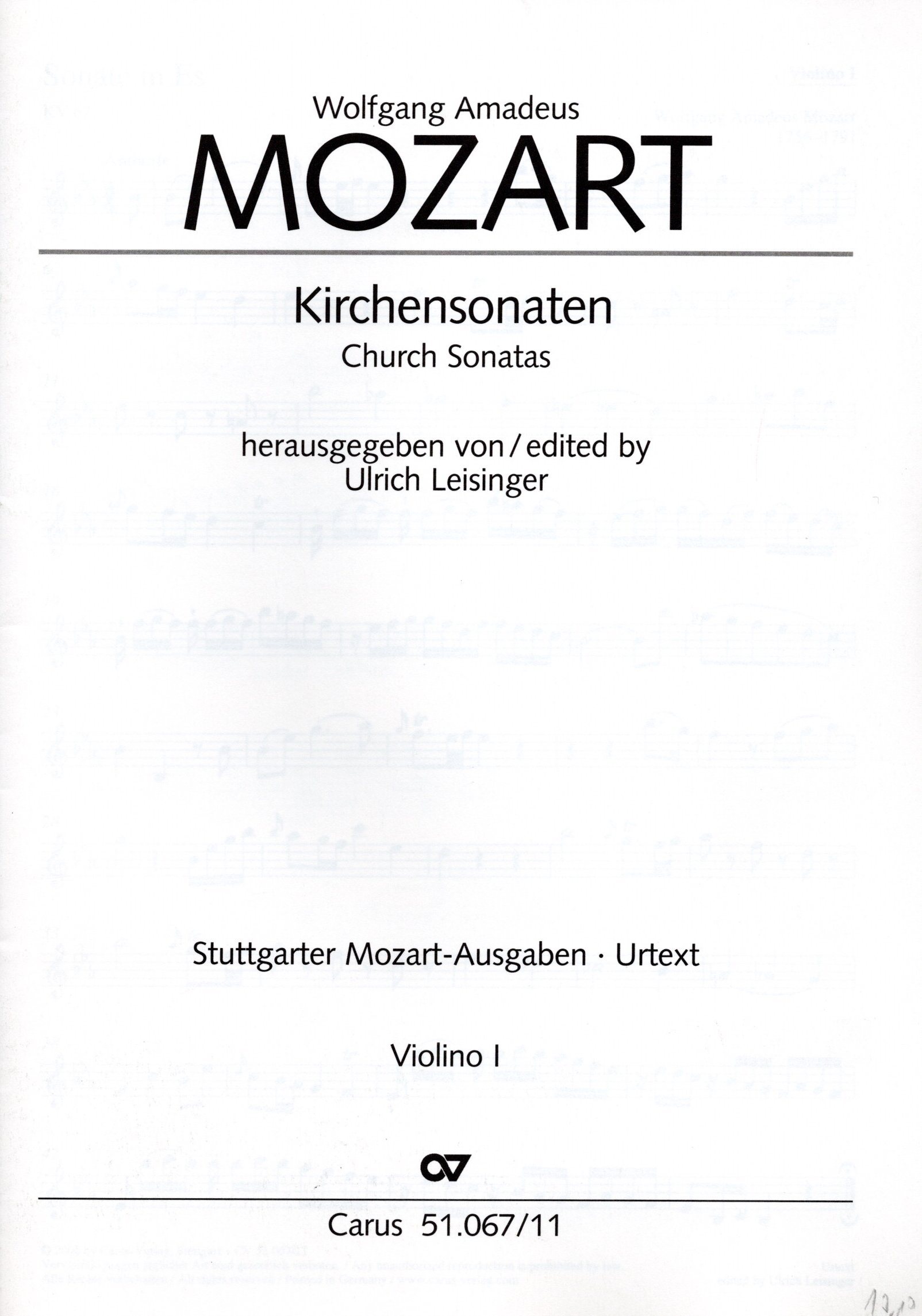 Vorderes Coverbild Kirchensonaten