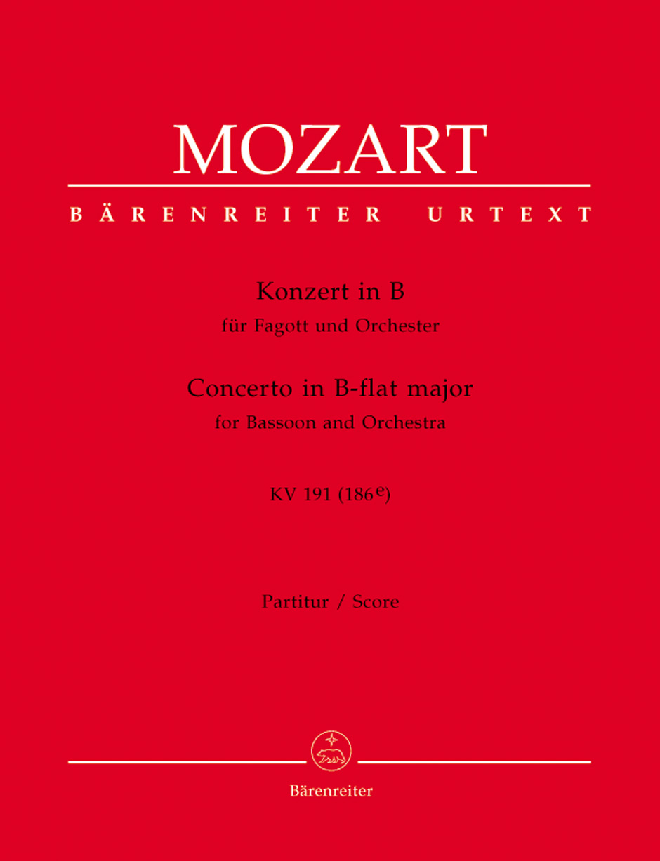 Anderes Coverbild Konzert für Fagott und Orchester B-Dur KV 191 (186e)