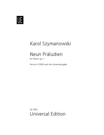 Vorderes Coverbild 9 Préludes für Klavier op. 1