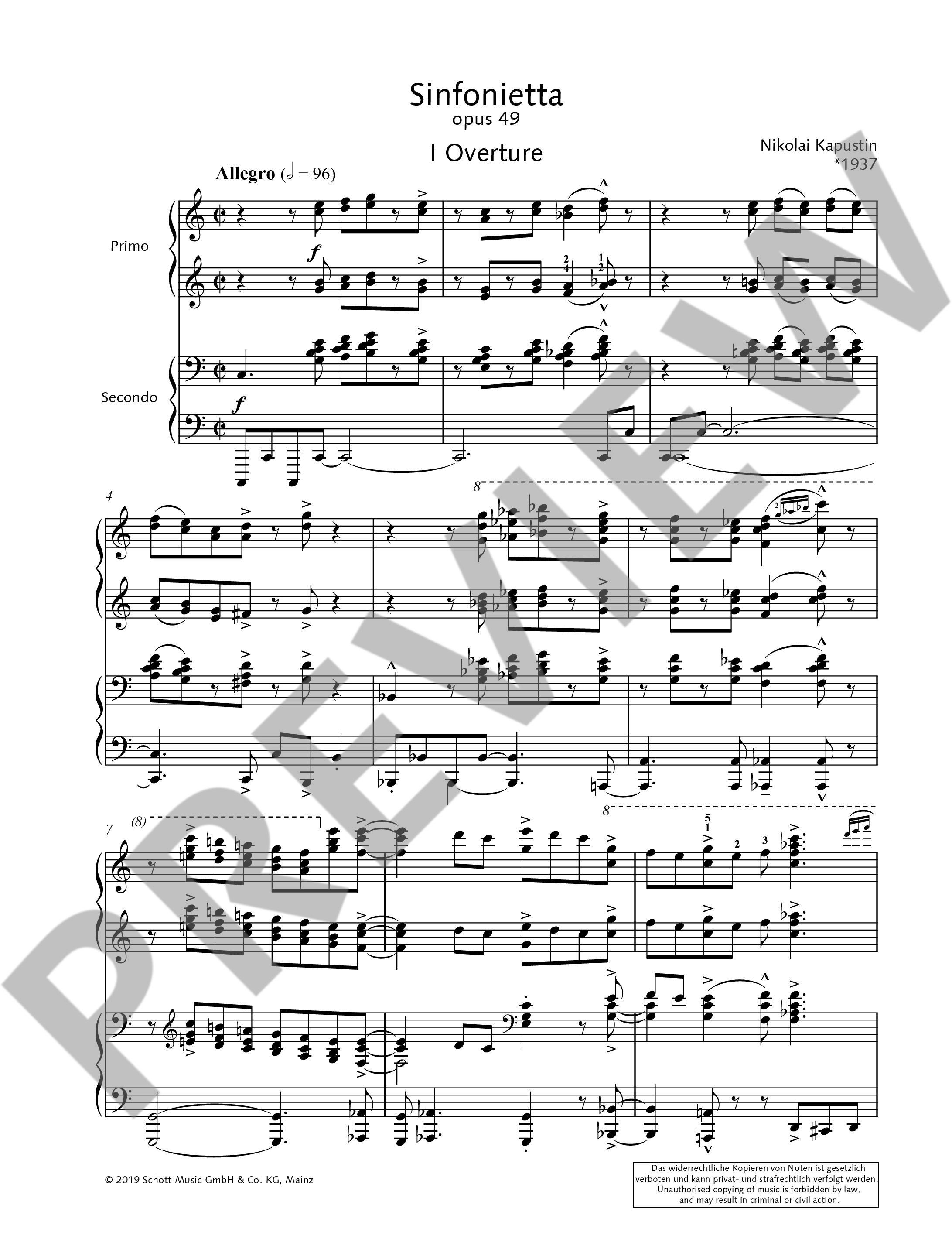 Anderes Coverbild Sinfonietta C-Dur op. 49