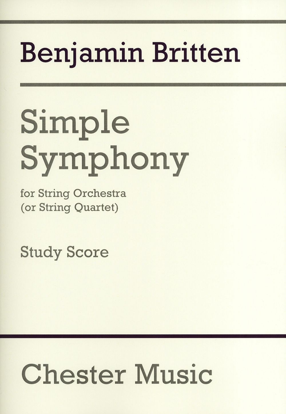Vorderes Coverbild Simple Symphony For String Orchestra