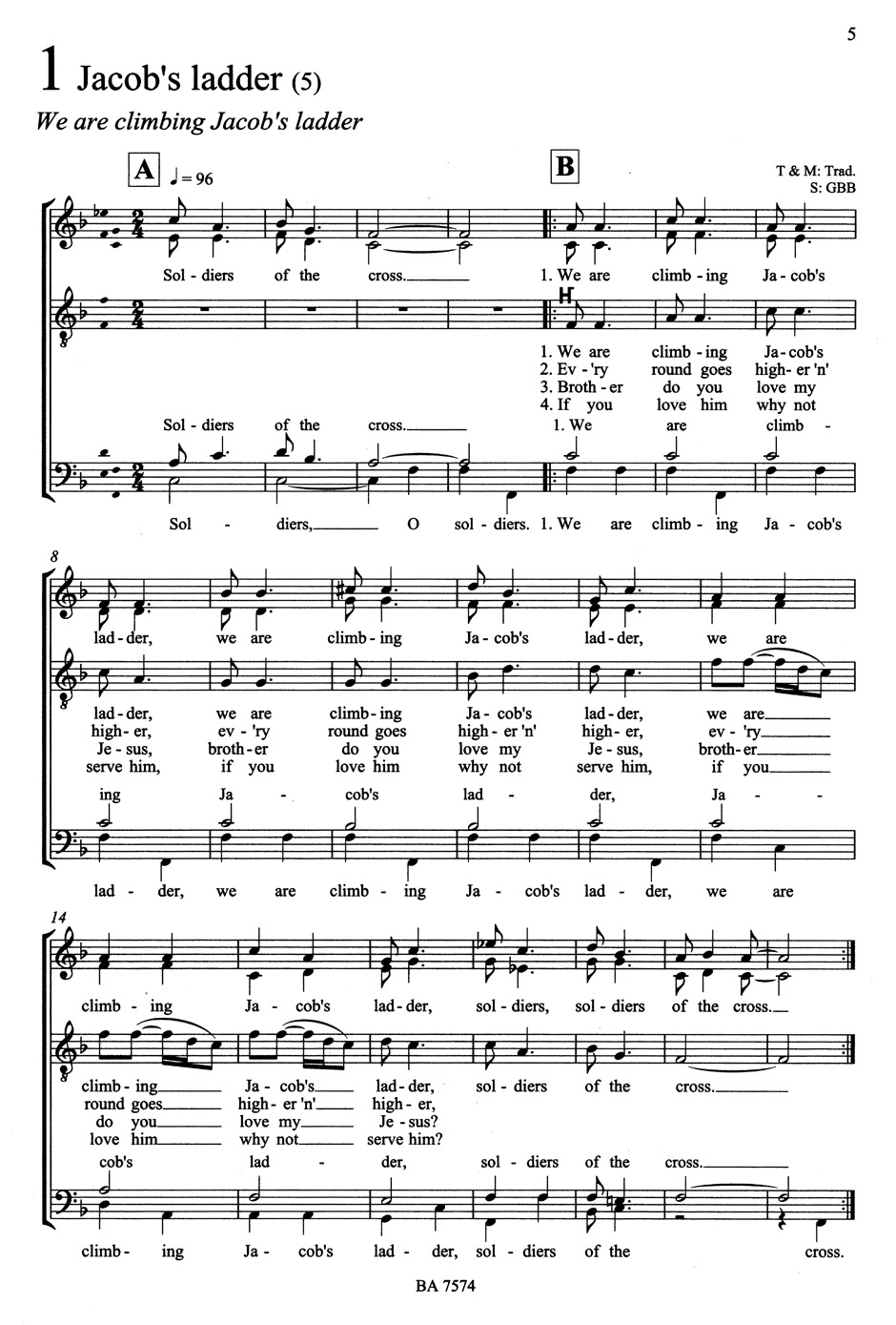 Anderes Coverbild 64 Spirituals a cappella