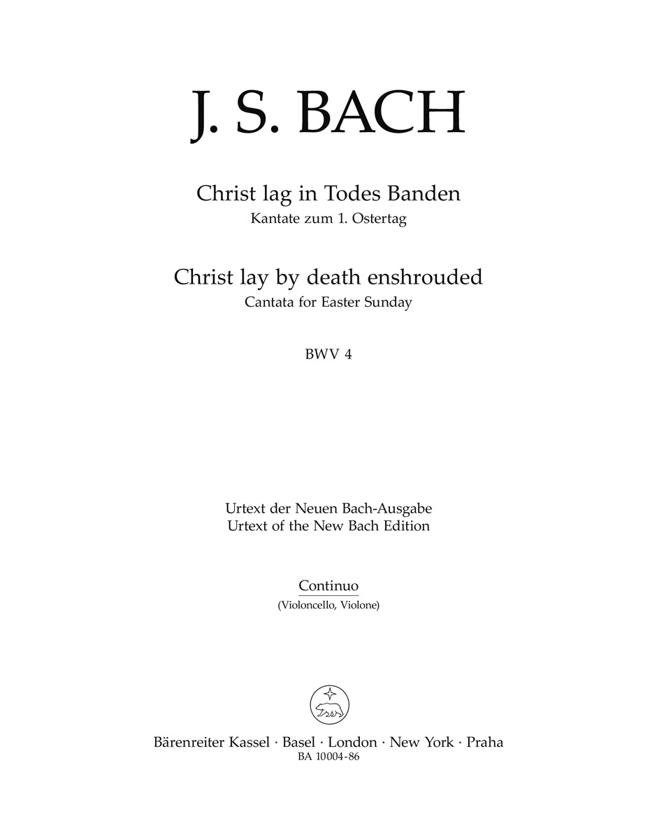 Vorderes Coverbild Christ lag in Todes Banden (Christ lay by death enshrouded) BWV 4