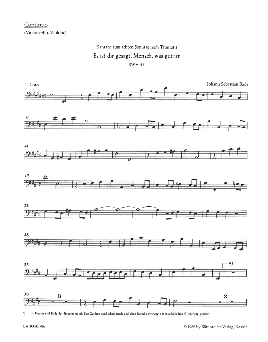 Vorderes Coverbild Es ist dir gesagt, Mensch, was gut ist BWV 45