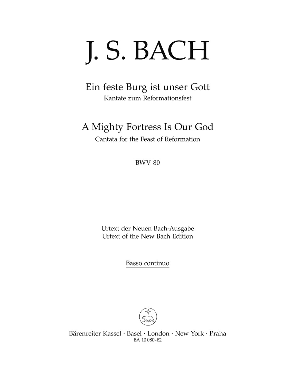 Vorderes Coverbild Ein feste Burg ist unser Gott (A mighty Fortress is our God) BWV 80