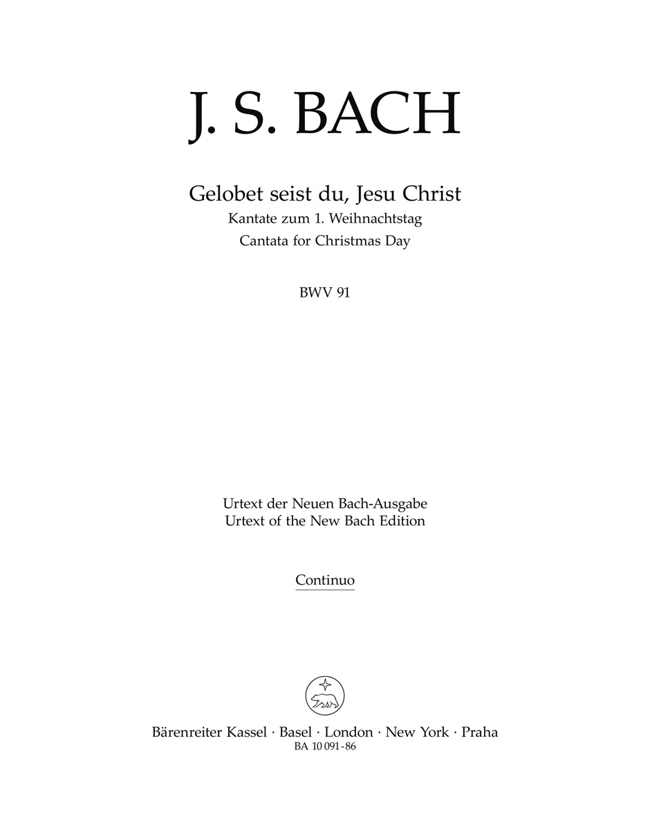 Vorderes Coverbild Gelobet seist du, Jesu Christ BWV 91