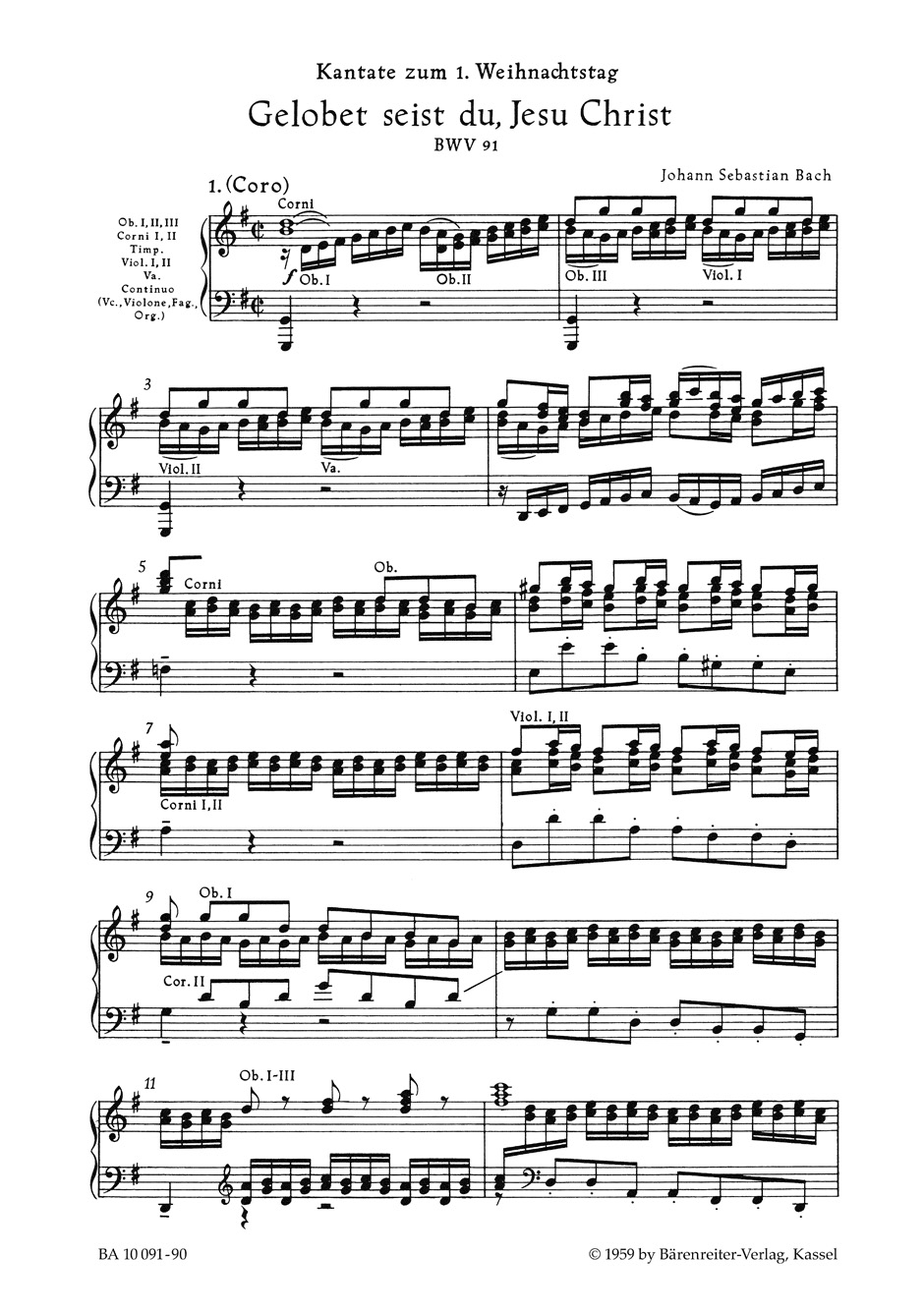 Anderes Coverbild Gelobet seist du, Jesu Christ BWV 91