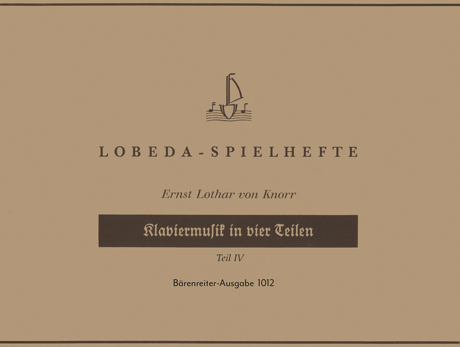 Vorderes Coverbild Klaviermusik IV