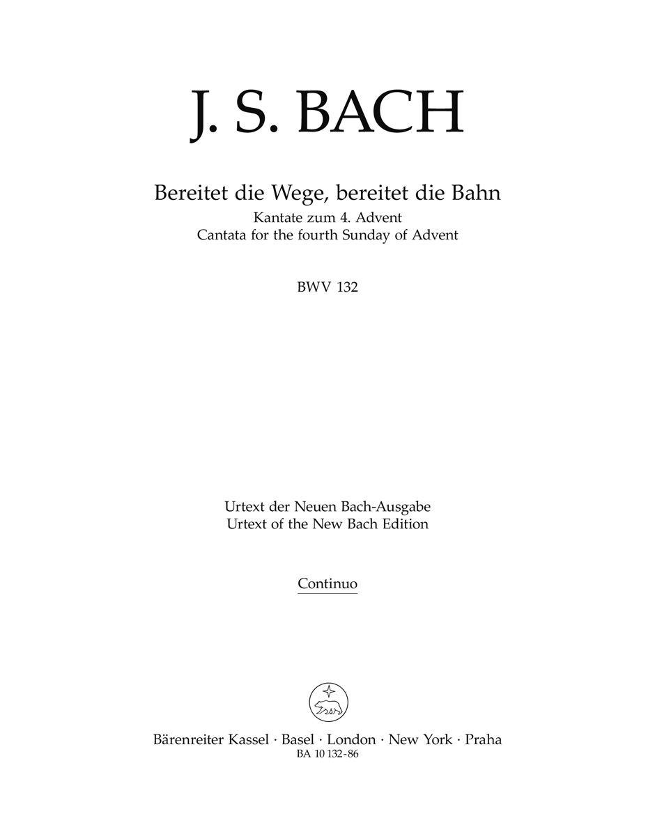 Vorderes Coverbild Bereitet die Wege, bereitet die Bahn BWV 132