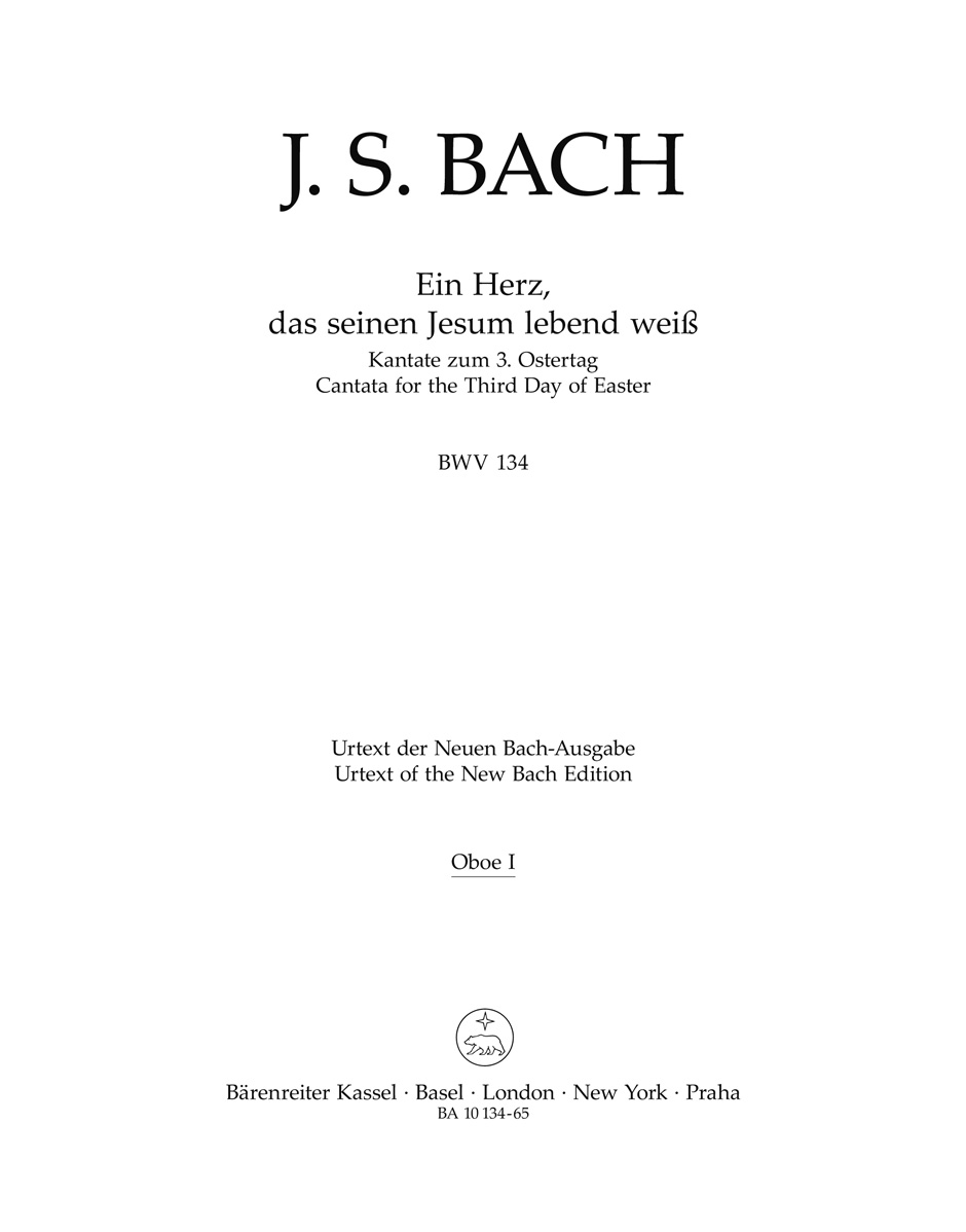Vorderes Coverbild Ein Herz, das seinen Jesum lebend weiß BWV 134