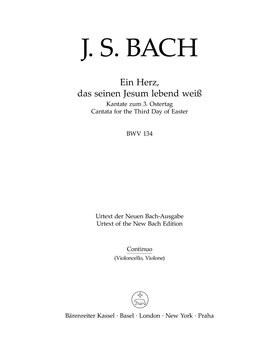 Vorderes Coverbild Ein Herz, das seinen Jesum lebend weiß BWV 134