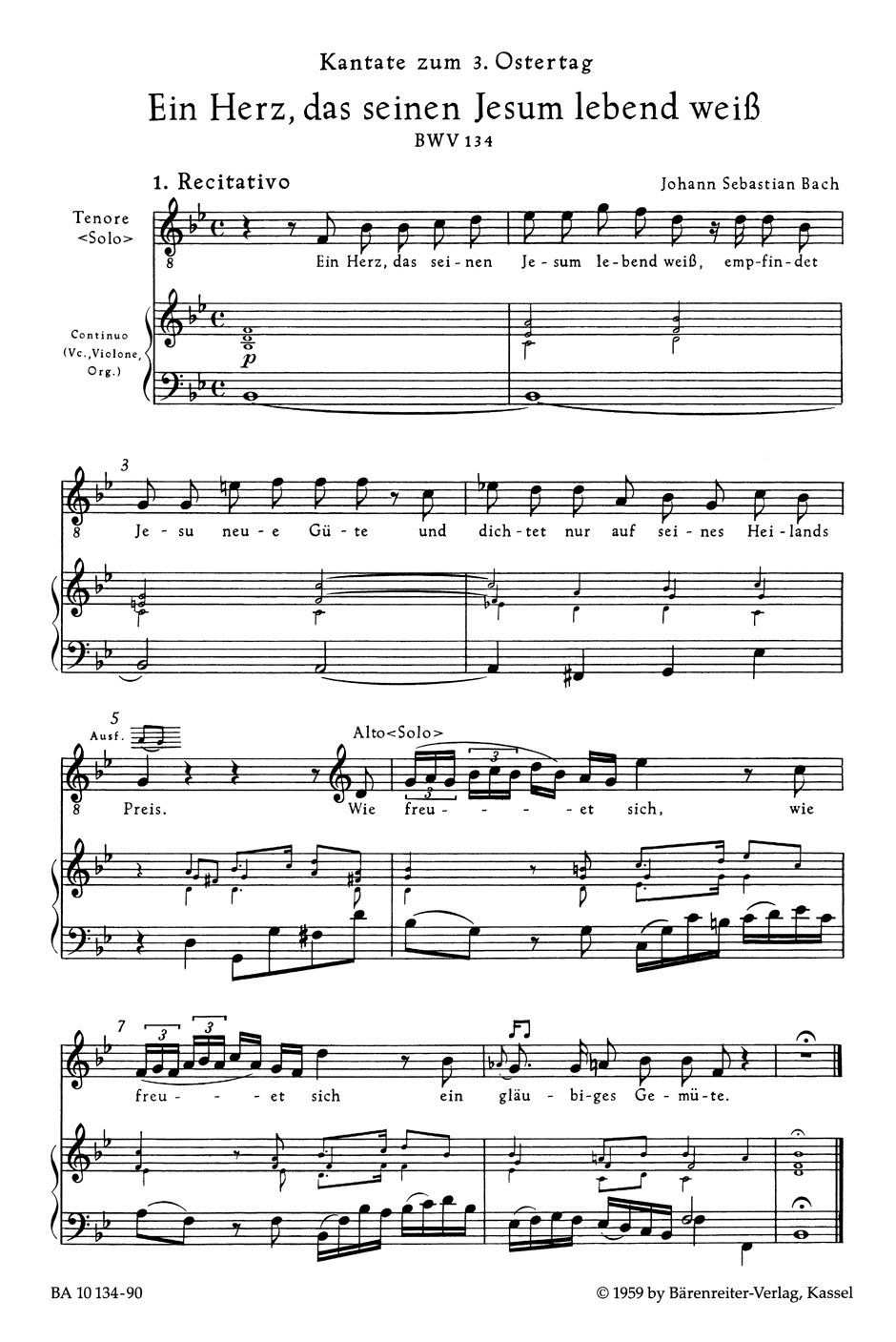 Anderes Coverbild Ein Herz, das seinen Jesum lebend weiß BWV 134