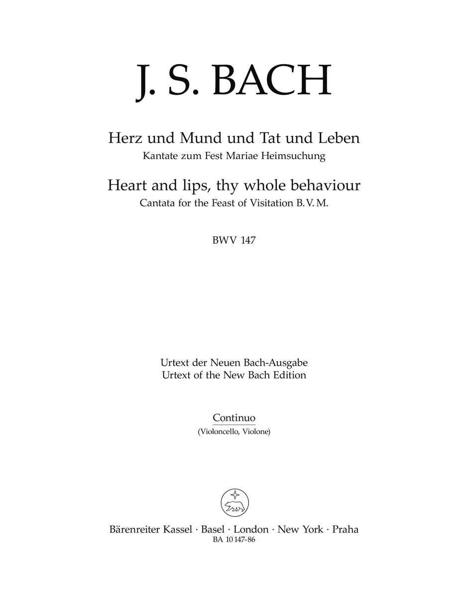 Vorderes Coverbild Herz und Mund und Tat und Leben BWV 147