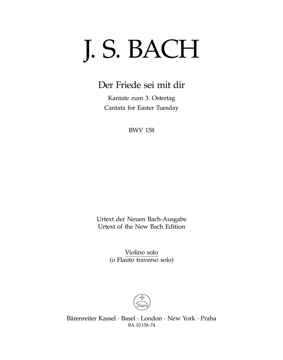 Vorderes Coverbild Der Friede sei mit dir BWV 158