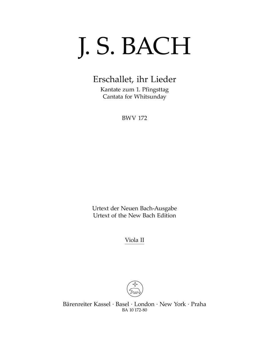 Vorderes Coverbild Erschallet, ihr Lieder BWV 172