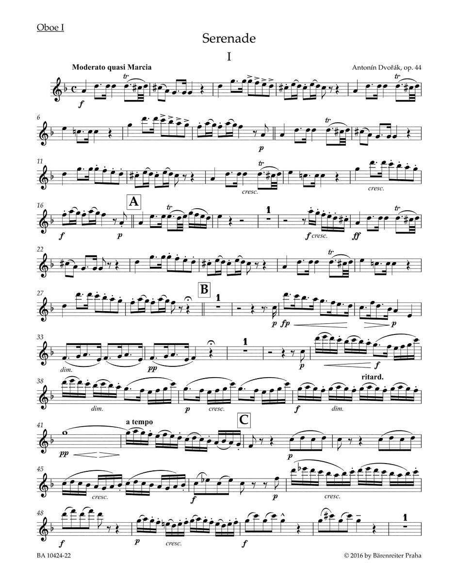 Anderes Coverbild Serenade für Blasinstrumente, Violoncello und Kontrabass op. 44