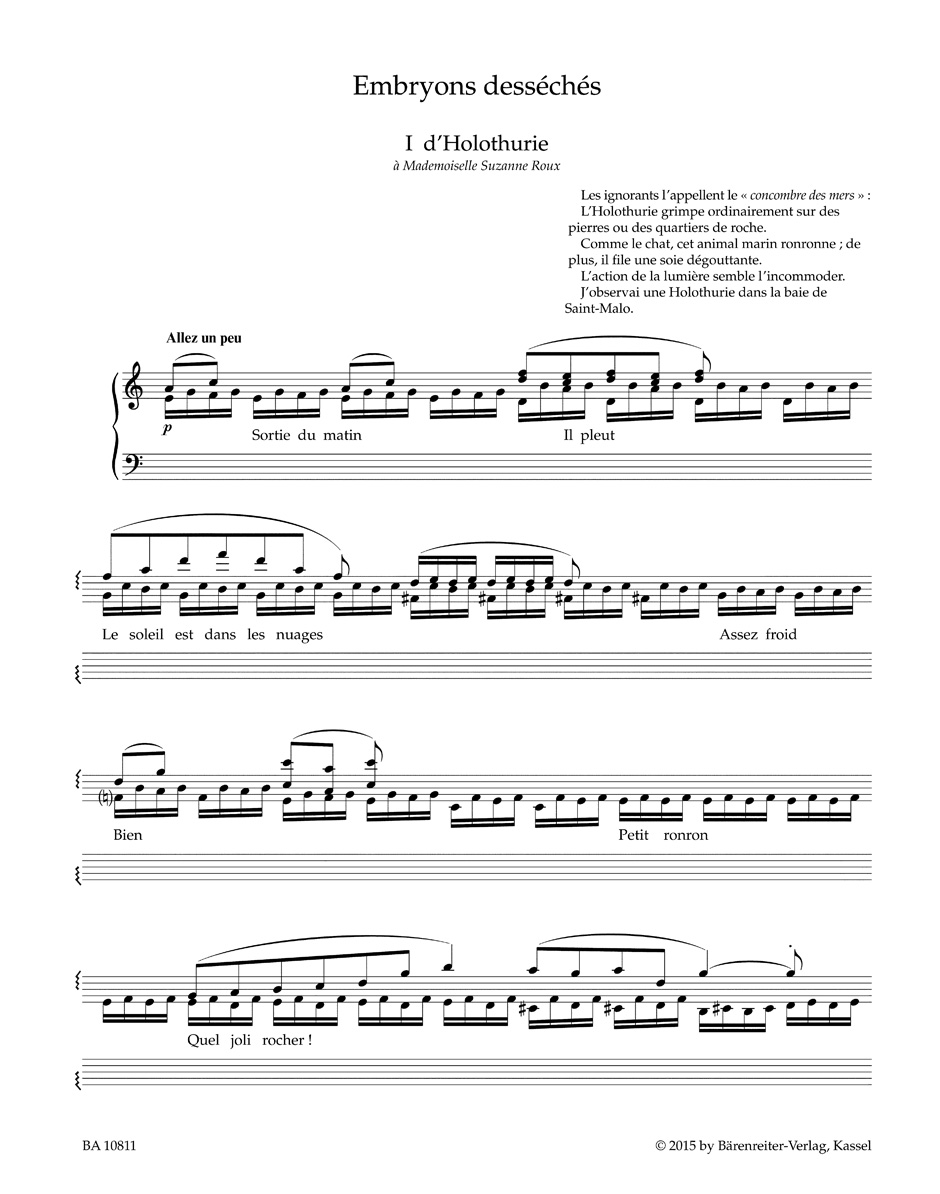 Anderes Coverbild Embryons desséchés für Klavier