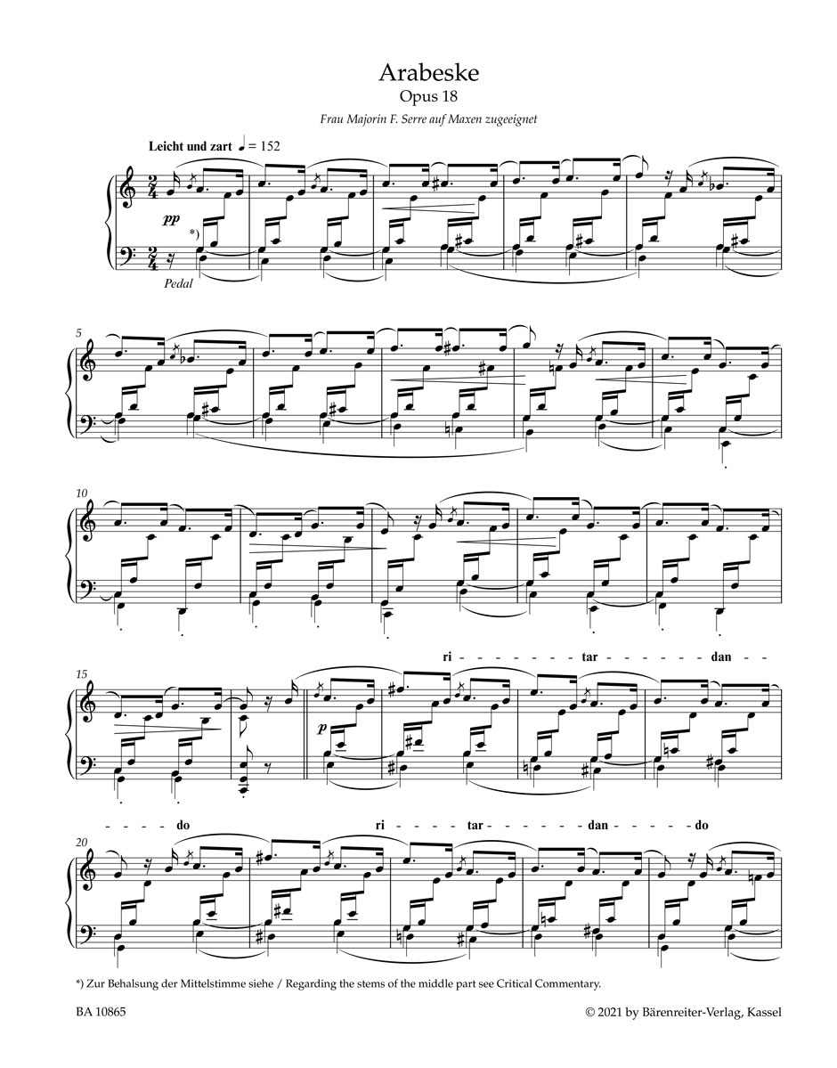 Anderes Coverbild Arabeske op. 18 / Blumenstück op. 19 für Klavier