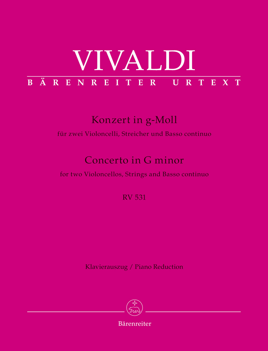 Vorderes Coverbild Konzert für zwei Violoncelli, Streicher und Basso continuo g-Moll RV 531