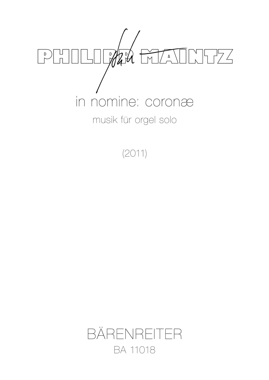 Vorderes Coverbild in nomine: coronæ (2011)
