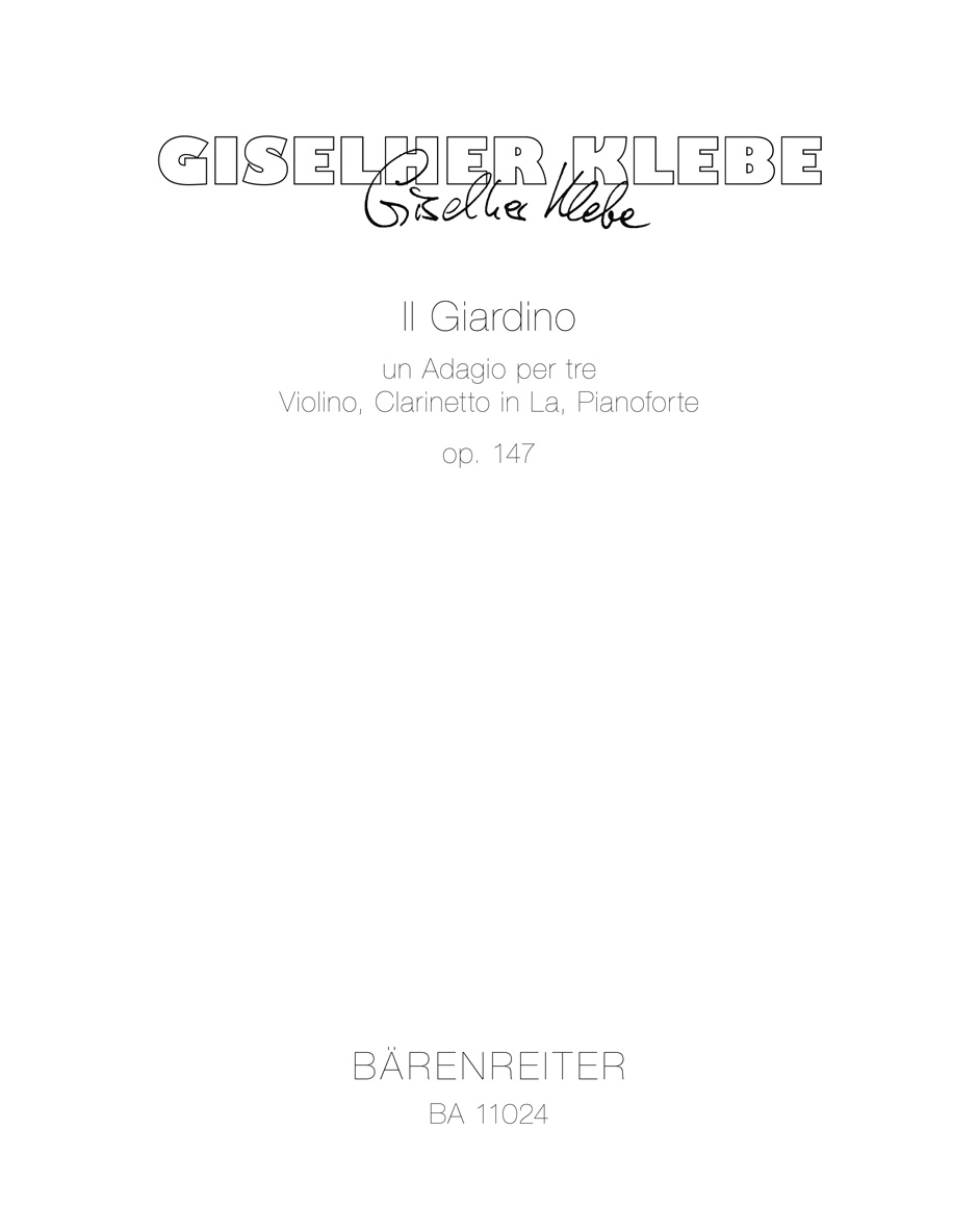 Vorderes Coverbild Il Giardino op. 147