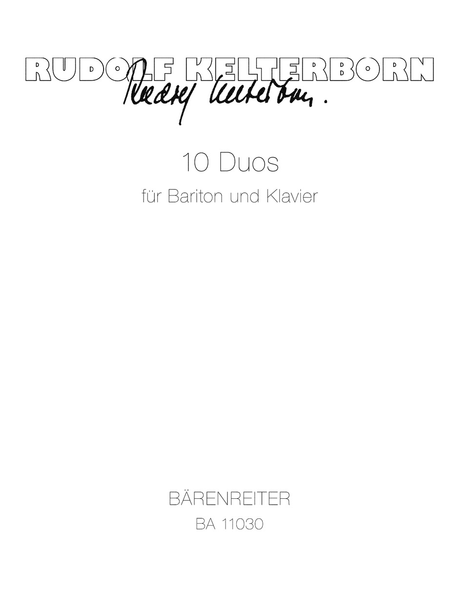 Vorderes Coverbild 10 Duos für Bariton und Klavier (2012)