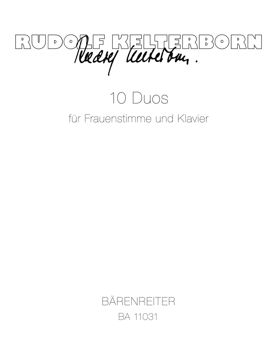 Vorderes Coverbild 10 Duos für Frauenstimme und Klavier (2012)