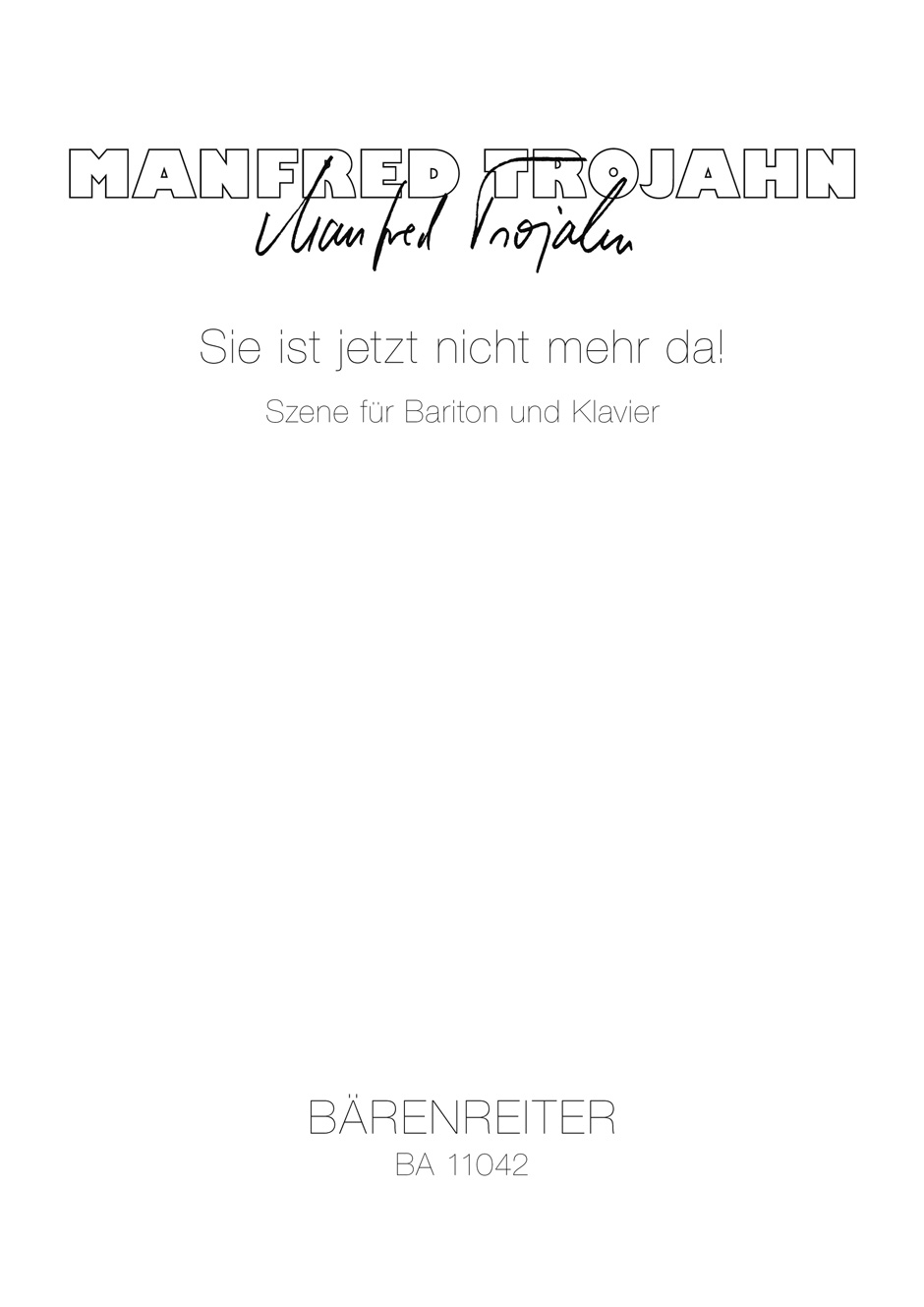 Vorderes Coverbild Sie ist jetzt nicht mehr da! (2012)