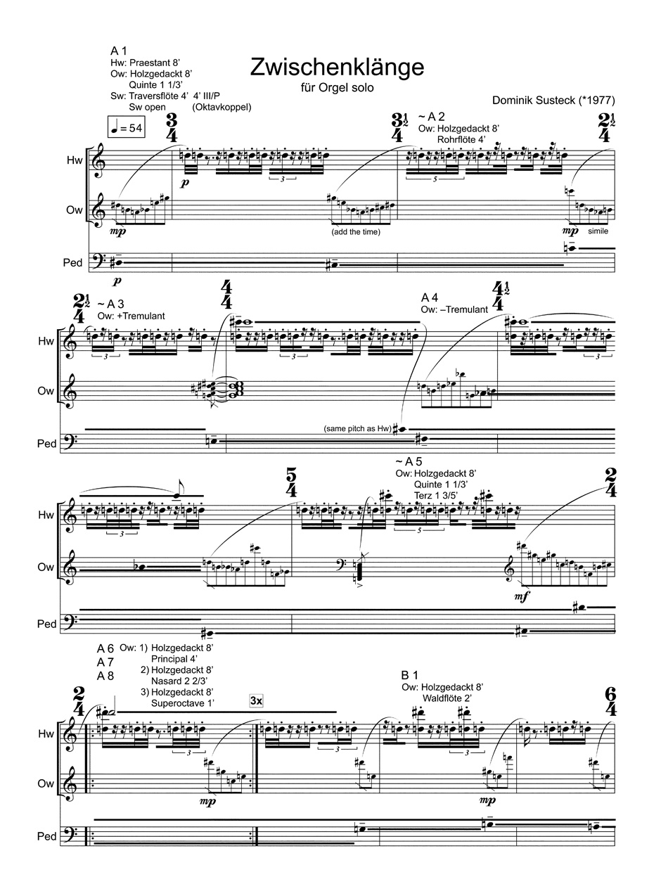 Anderes Coverbild Zwischenklänge für Orgel solo (2011)