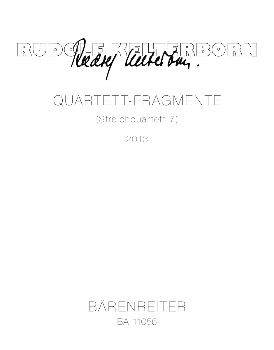 Vorderes Coverbild Quartett-Fragmente (Streichquartett 7) (2013)