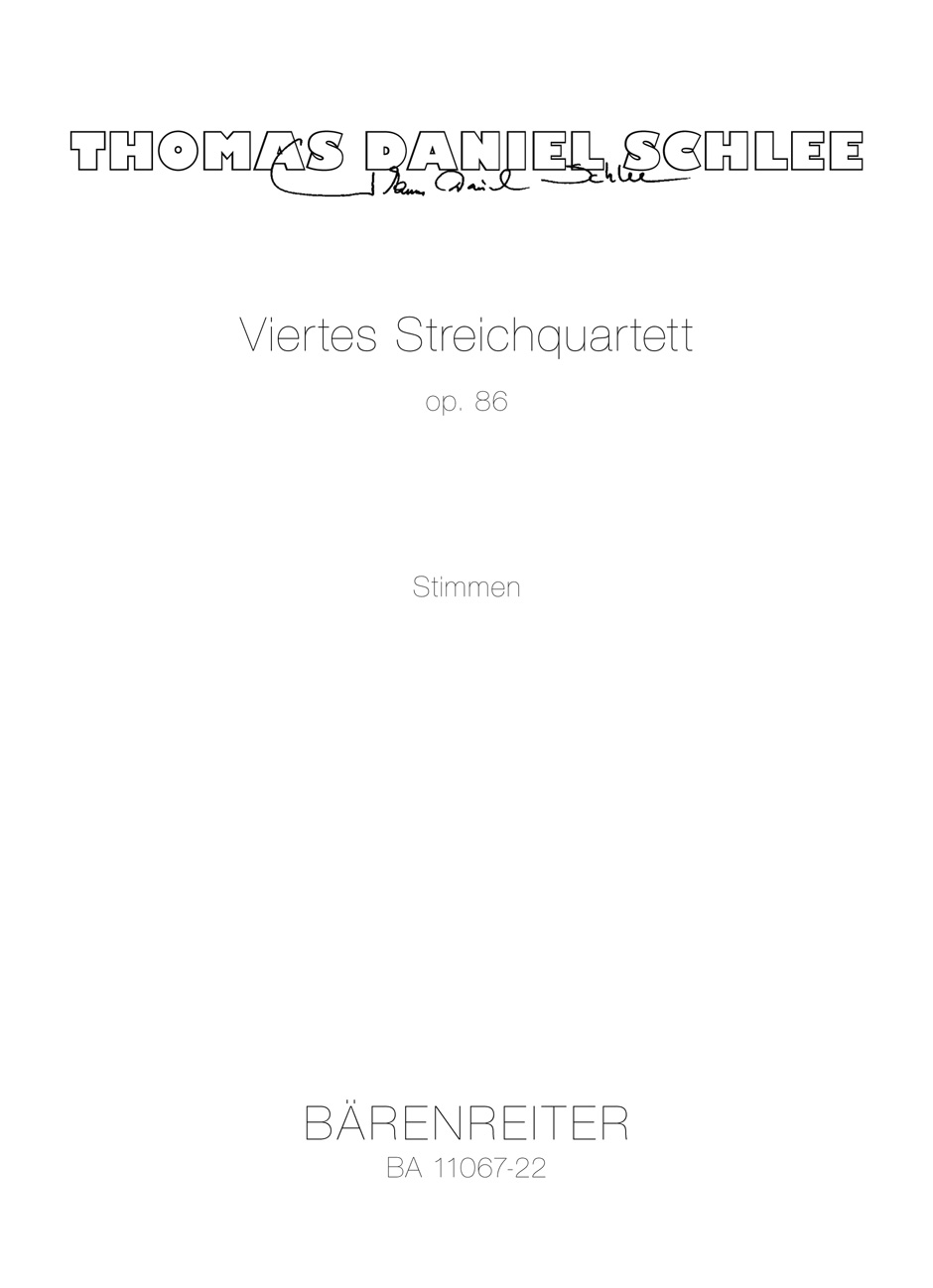 Vorderes Coverbild Viertes Streichquartett op. 86 (2014–2015)