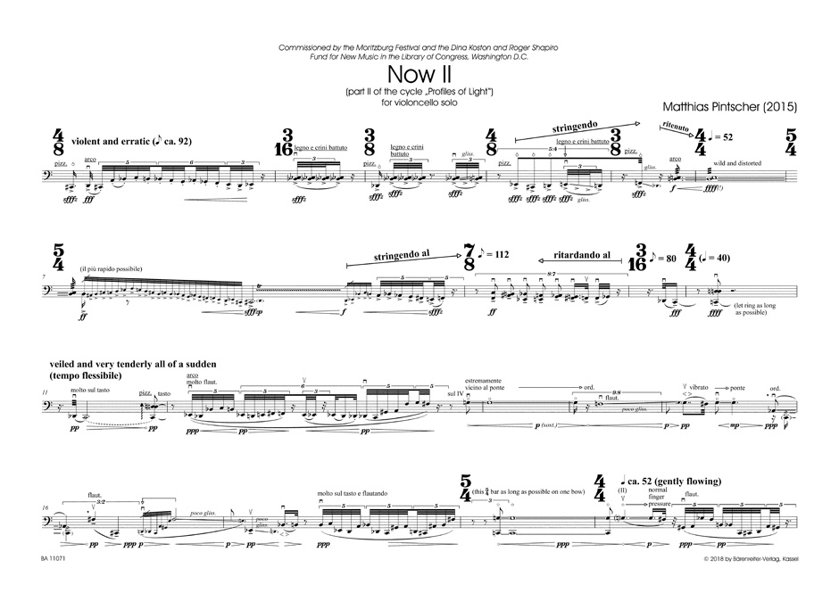 Anderes Coverbild Now II for violoncello solo (2015)
