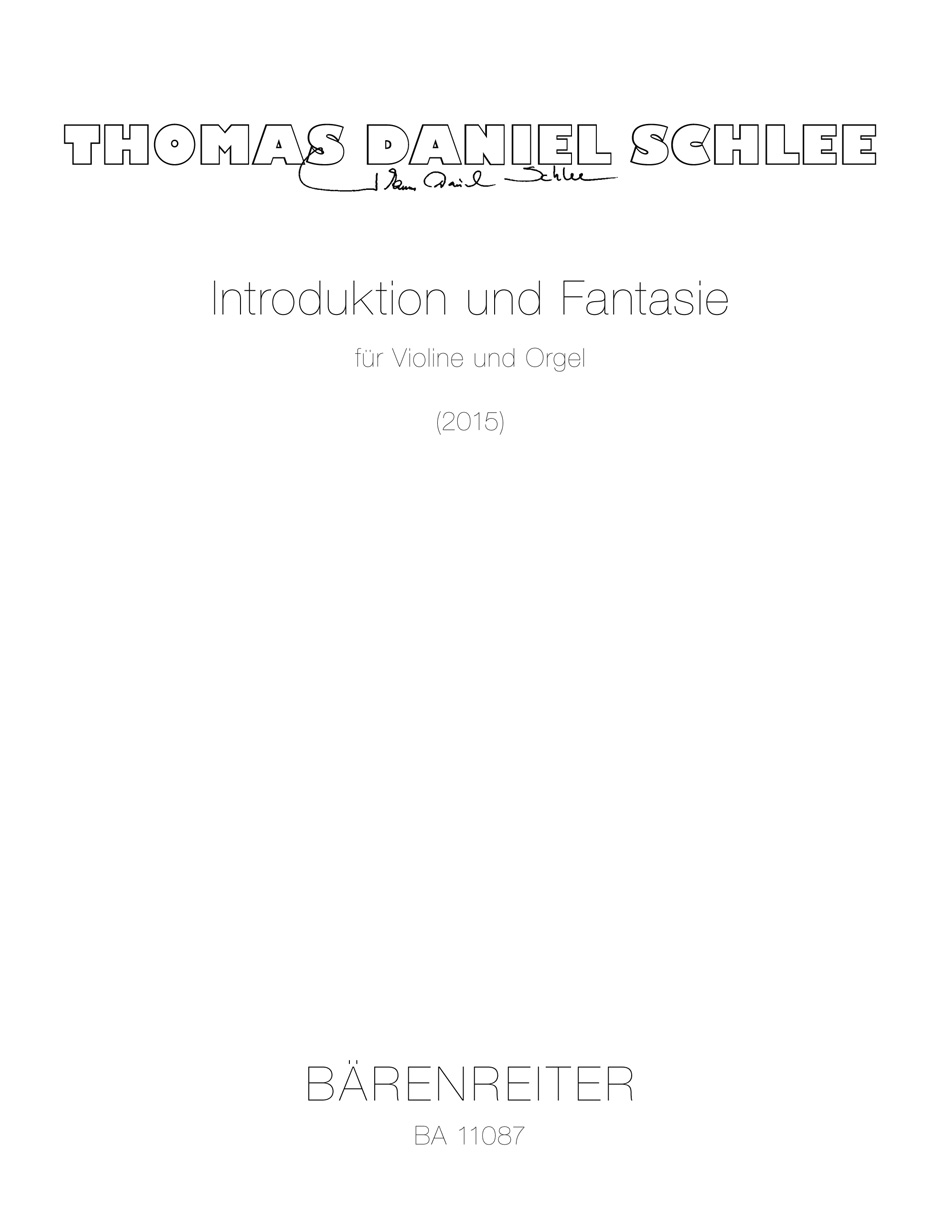 Vorderes Coverbild Introduktion und Fantasie für Violine und Orgel (2015)