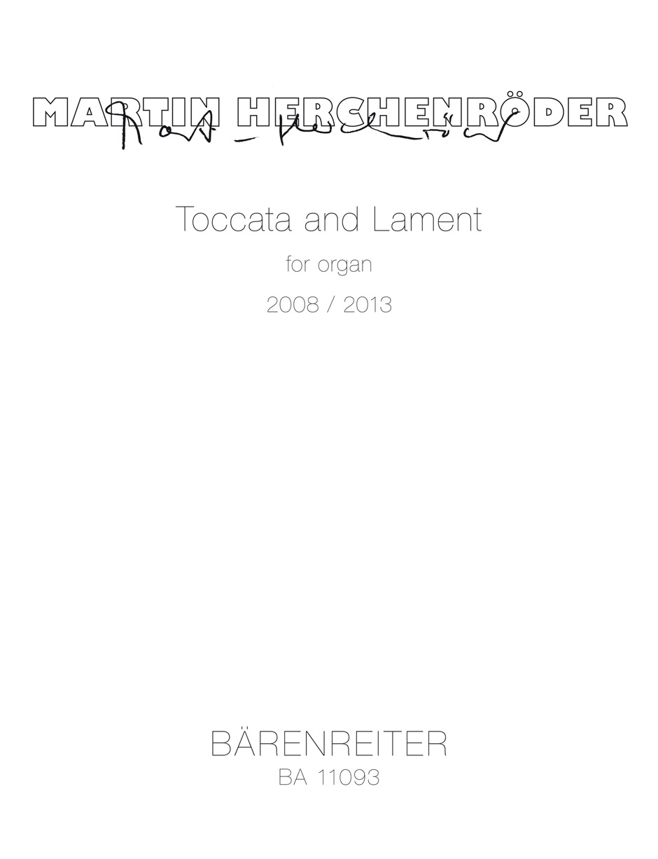 Vorderes Coverbild Toccata and Lament for organ (2008/2013)