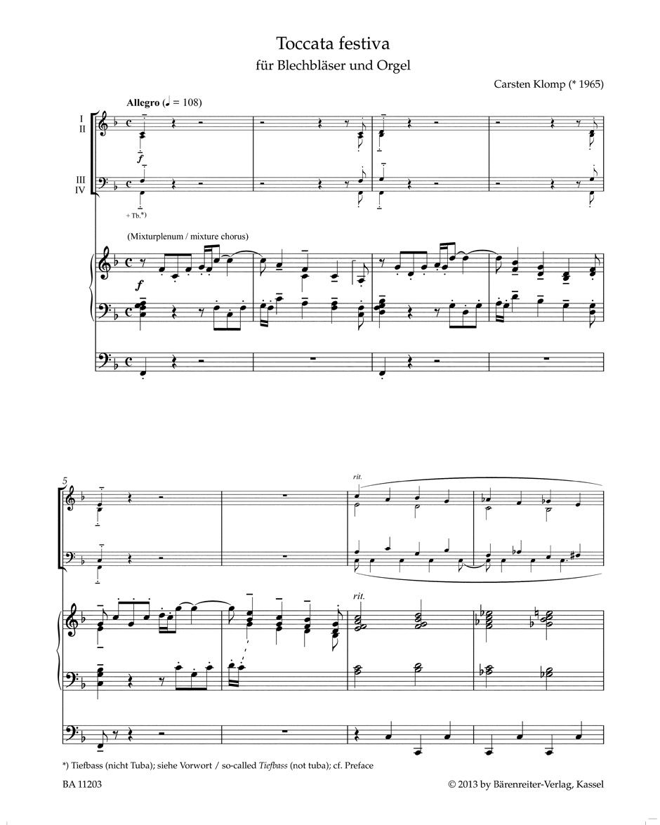 Anderes Coverbild organ plus brass, Band III: Toccata festiva für Blechbläser und Orgel