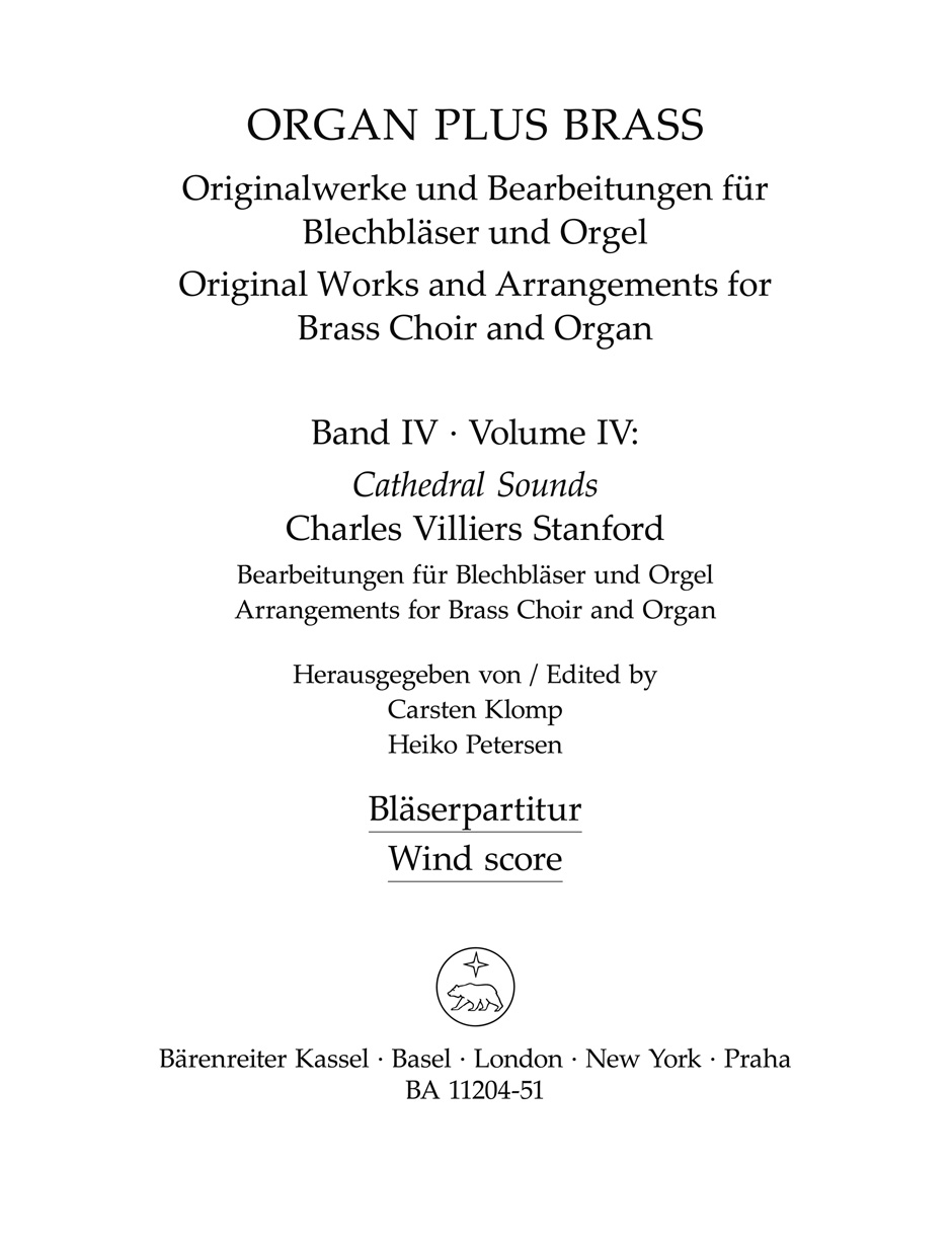 Vorderes Coverbild organ plus brass, Band IV: Cathedral Sounds