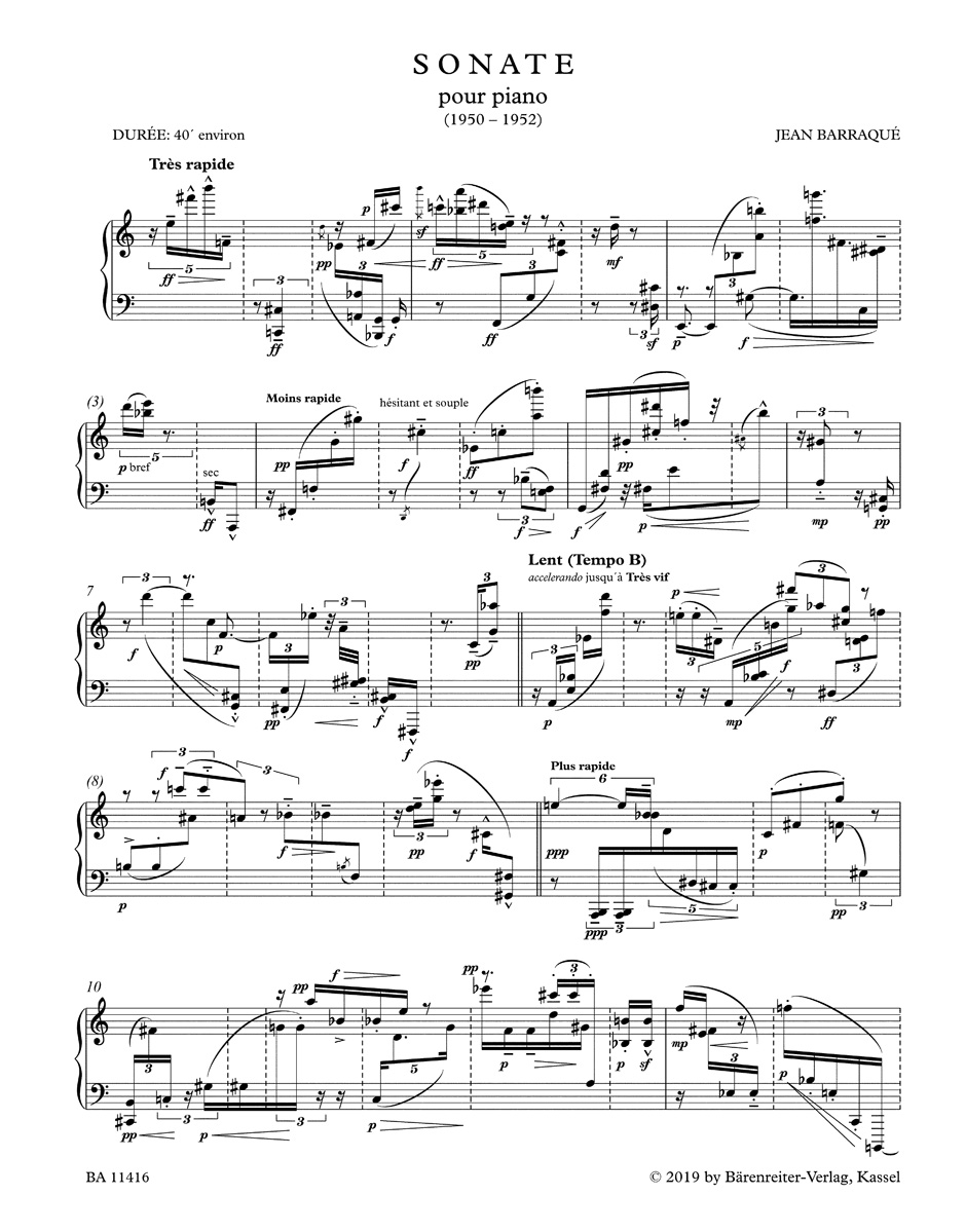 Anderes Coverbild Sonate pour piano (1950–1952)