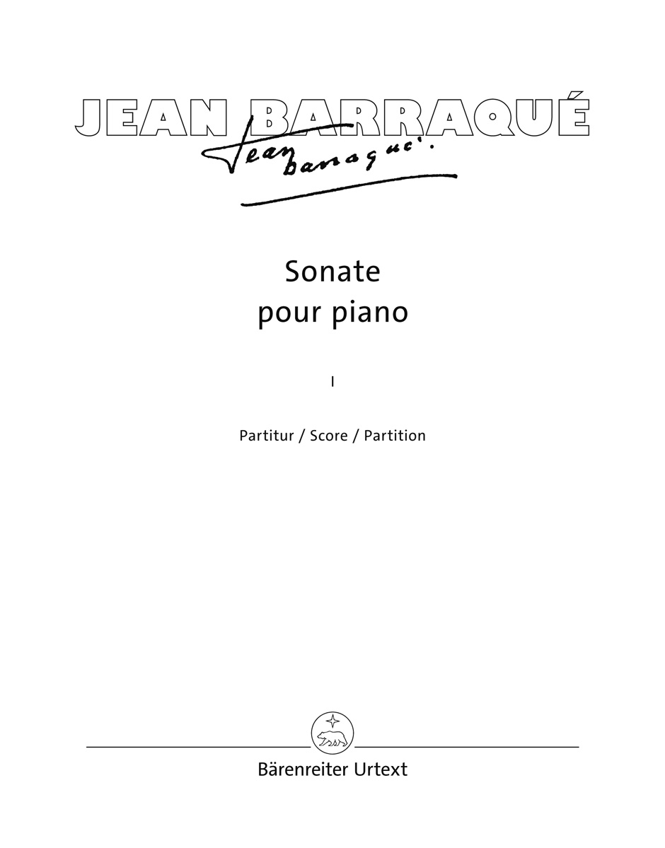 Vorderes Coverbild Sonate pour piano (1950–1952)
