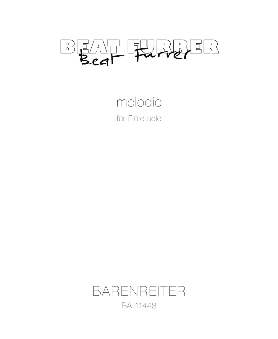 Vorderes Coverbild melodie für Flöte solo